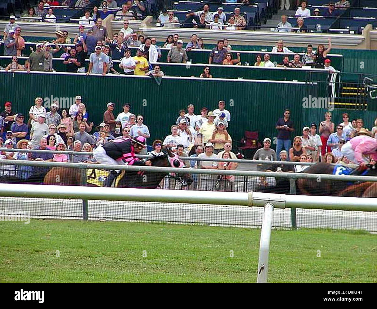 Horses racing tracks Stock Photo Alamy