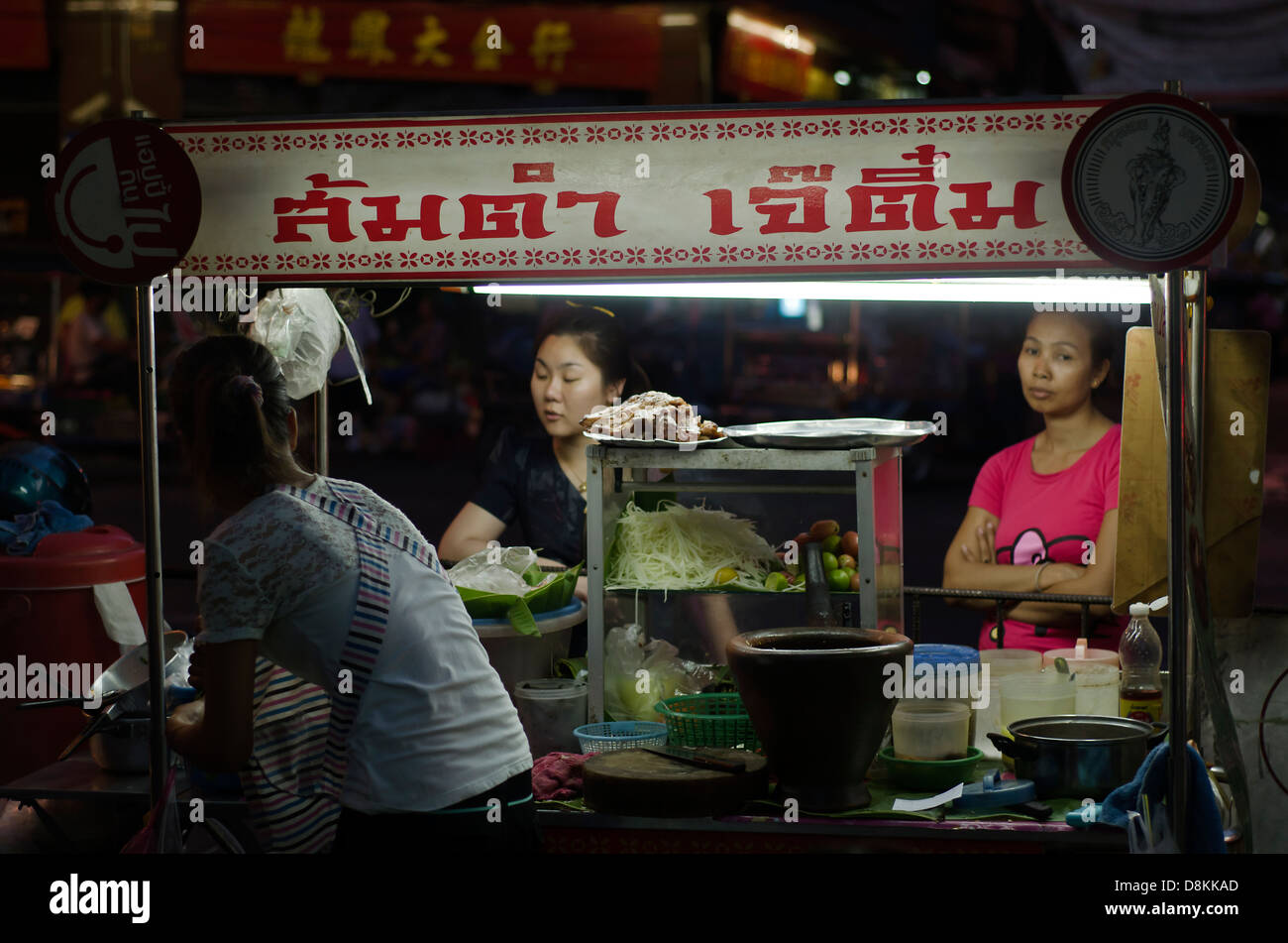 Chinese noodle shop,China town,Bangkok Stock Photo Alamy