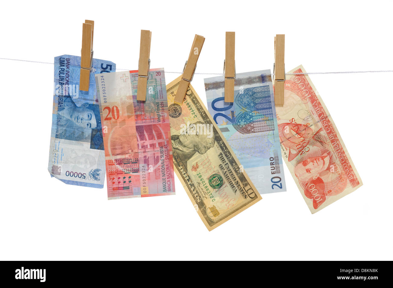 Currency exchange franc dollar on Cut Out Stock Images & Pictures - Alamy
