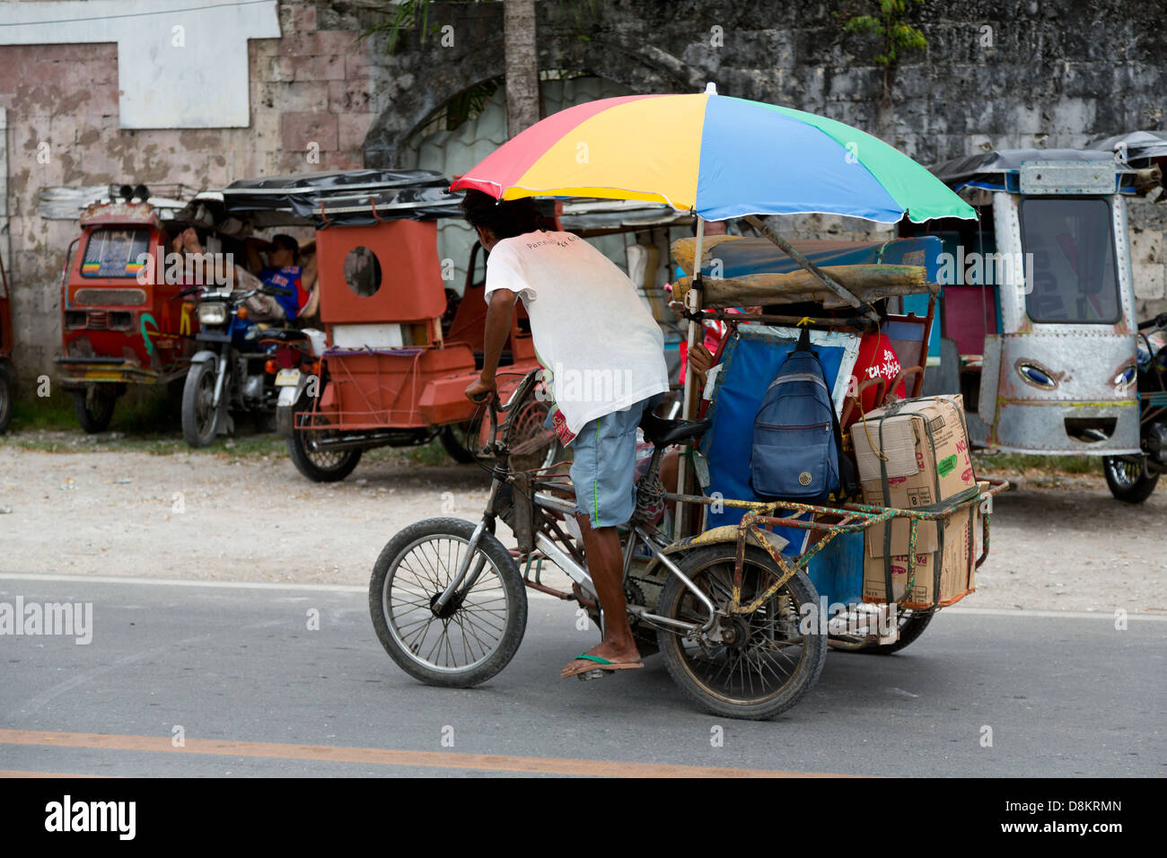 Tricycle in Moalboal on Cebu Island, Philippines Stock Photo Alamy