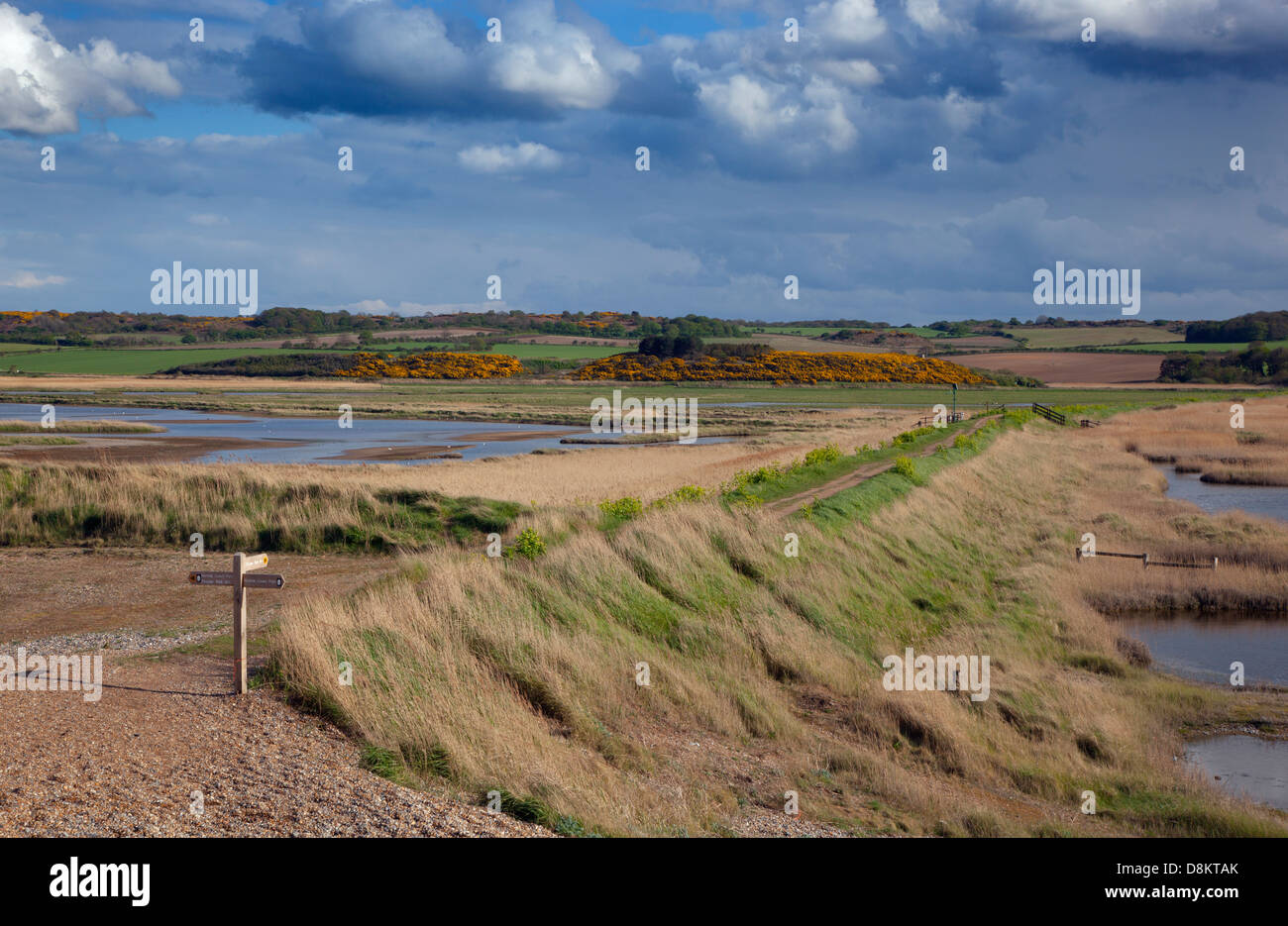 Cley Marshes Nature Reserve on the North Norfolk coast Stock Photo