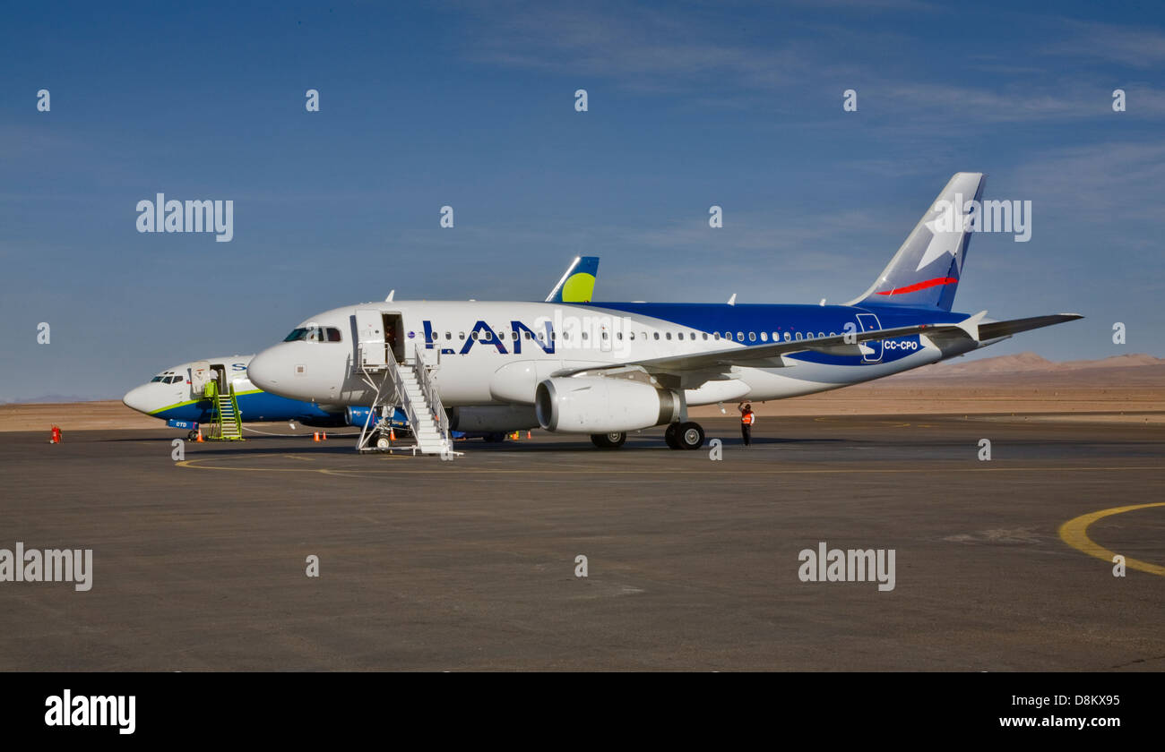 LAN Airlines Airbus A319 Aircraft at El Loa Airport, Calama, Chile ...