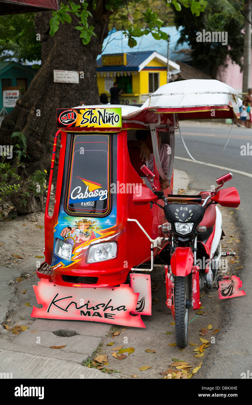 Tricycle in Moalboal on Cebu Island, Philippines Stock Photo Alamy