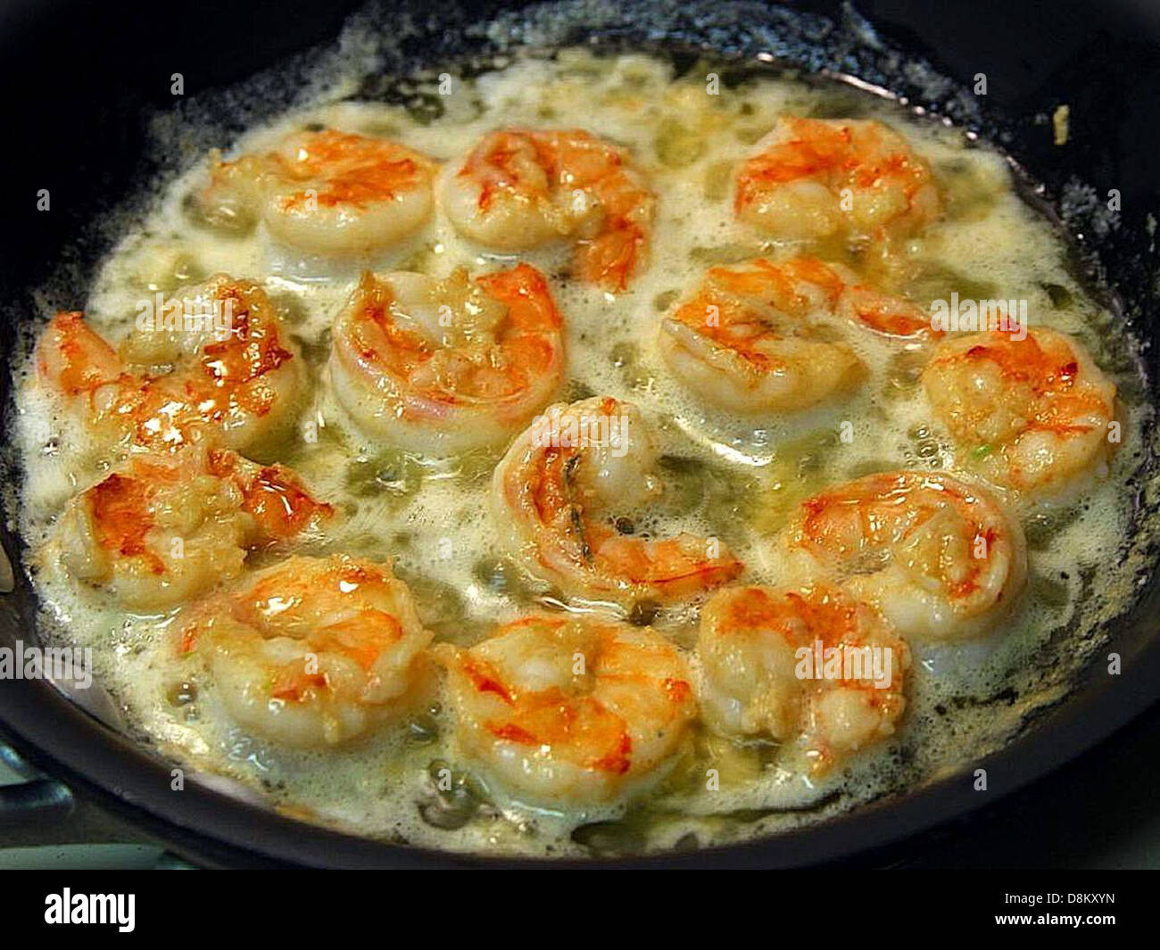This image shows a serving of scampi, a type of shellfish commonly ...