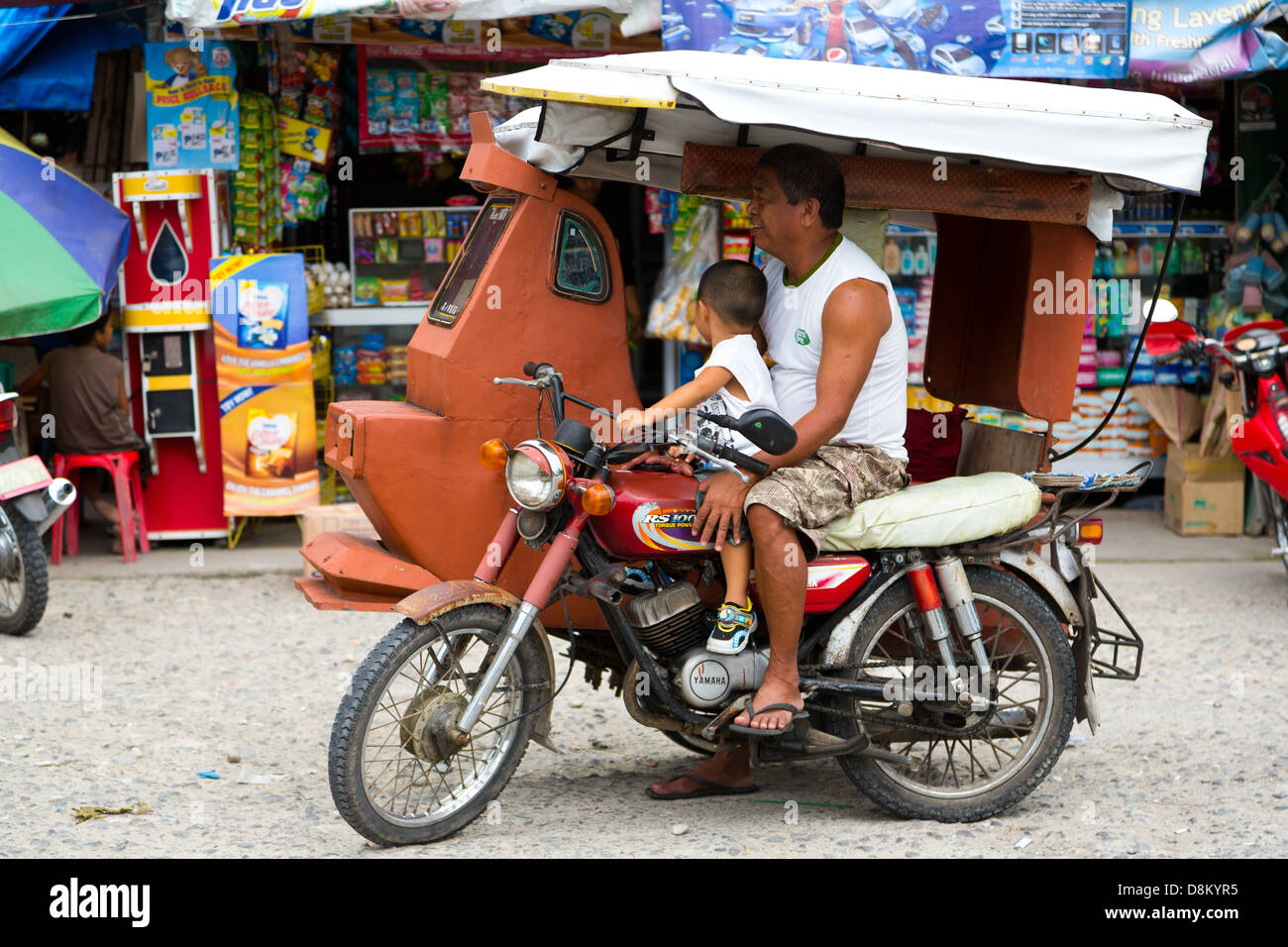 Tricycle in Moalboal on Cebu Island, Philippines Stock Photo Alamy
