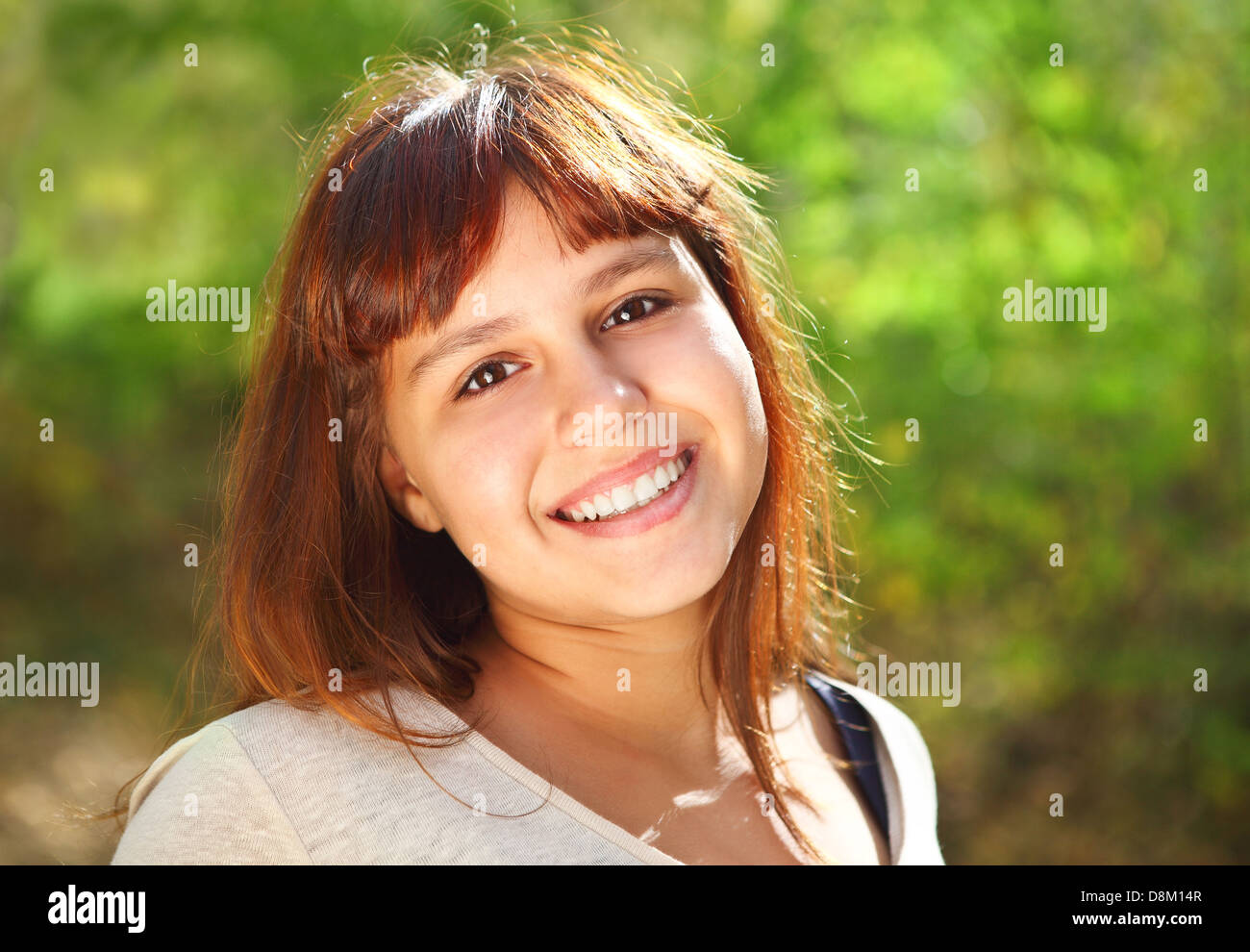 Happy smiling teen girl Stock Photo - Alamy