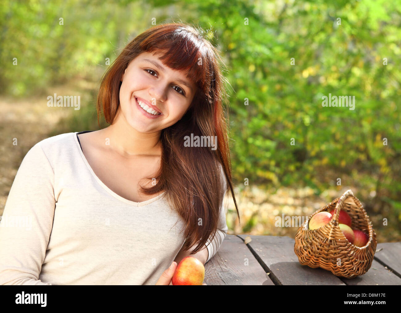 Happy smiling teen girl Stock Photo - Alamy