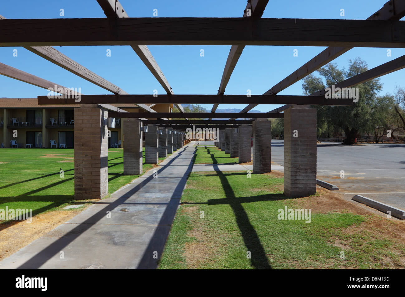 The gallery transition between buildings Stock Photo Alamy