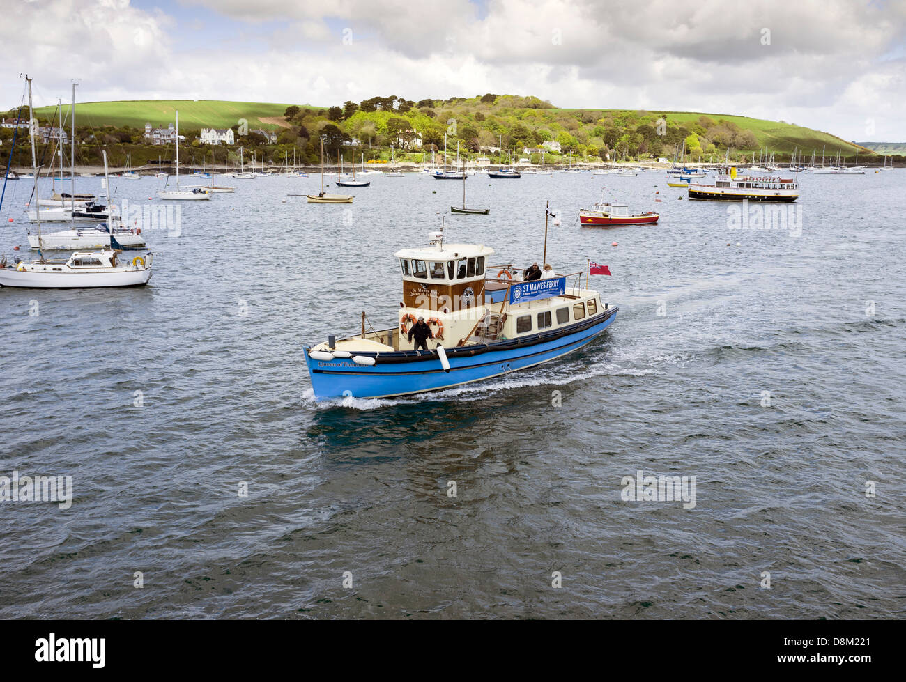 The St Mawes Ferry in Falmouth Harbour. Stock Photo