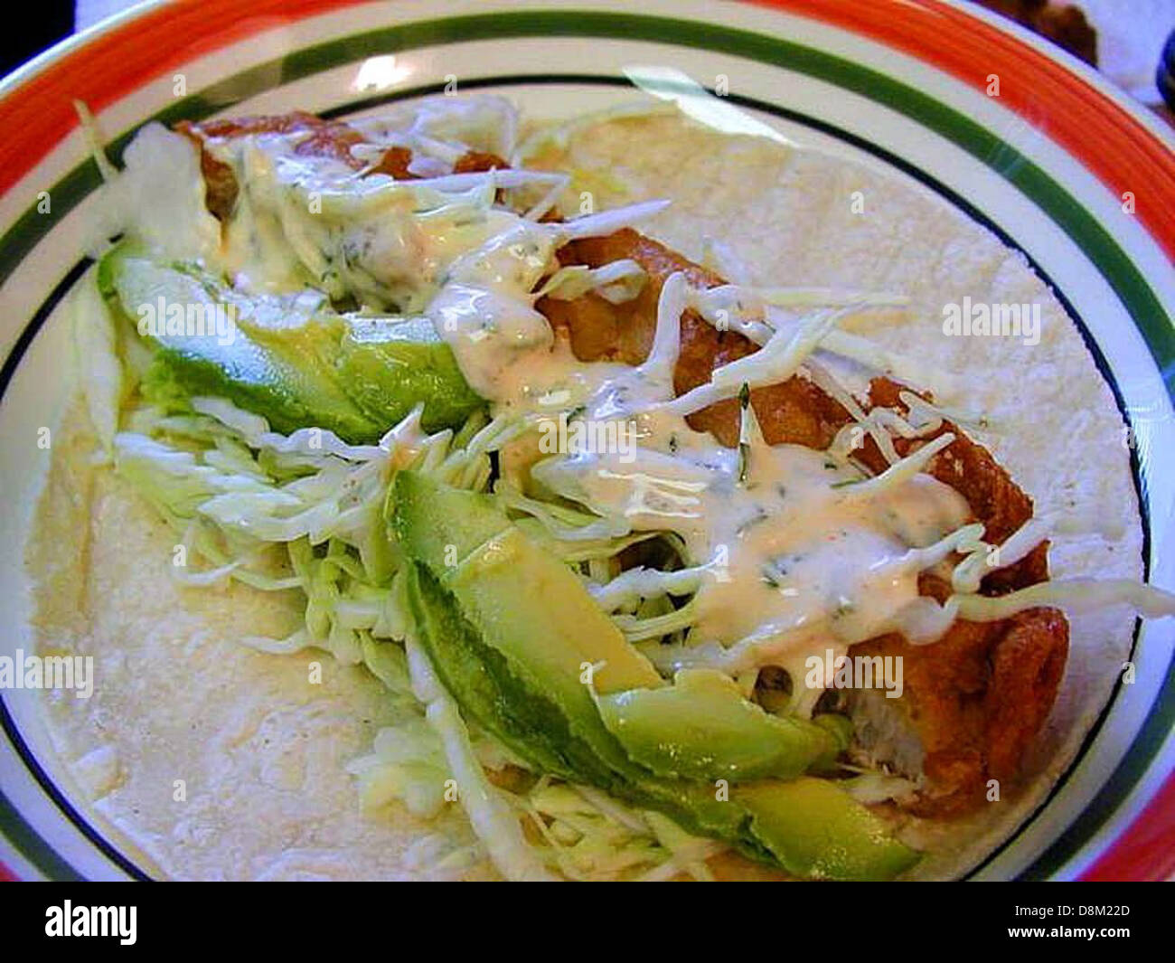 Fish tacos food cabbage tortillas Stock Photo Alamy