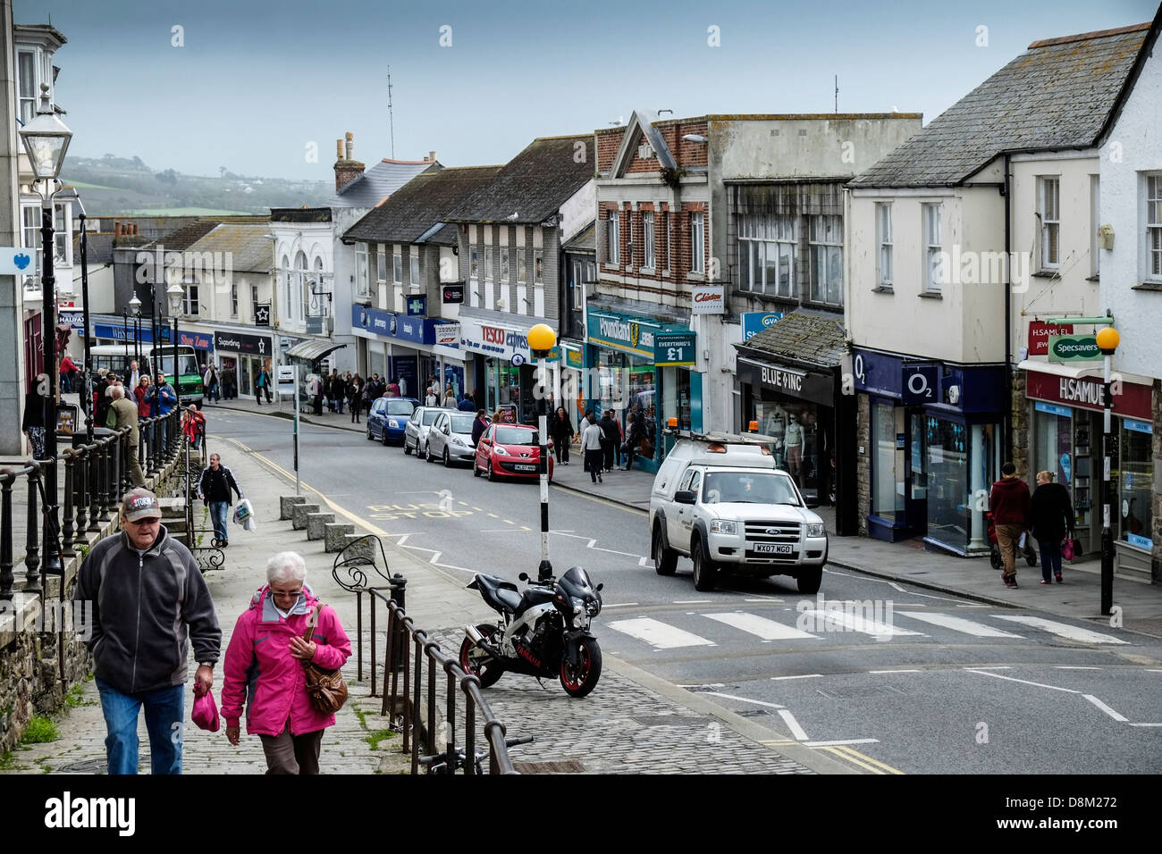 Market Jew Street in Penzance Stock Photo Alamy