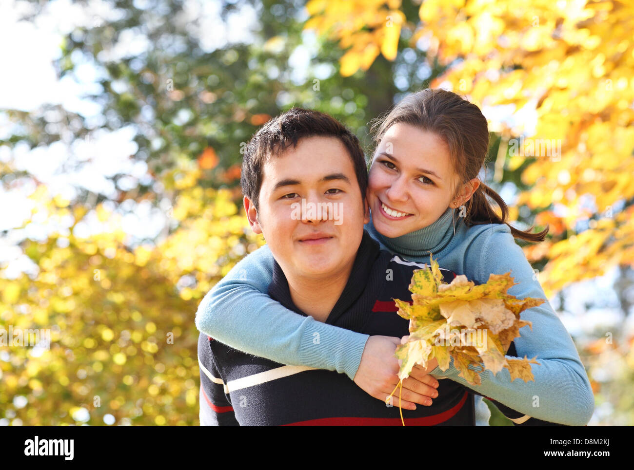 Happy couple in love outdoors Stock Photo - Alamy