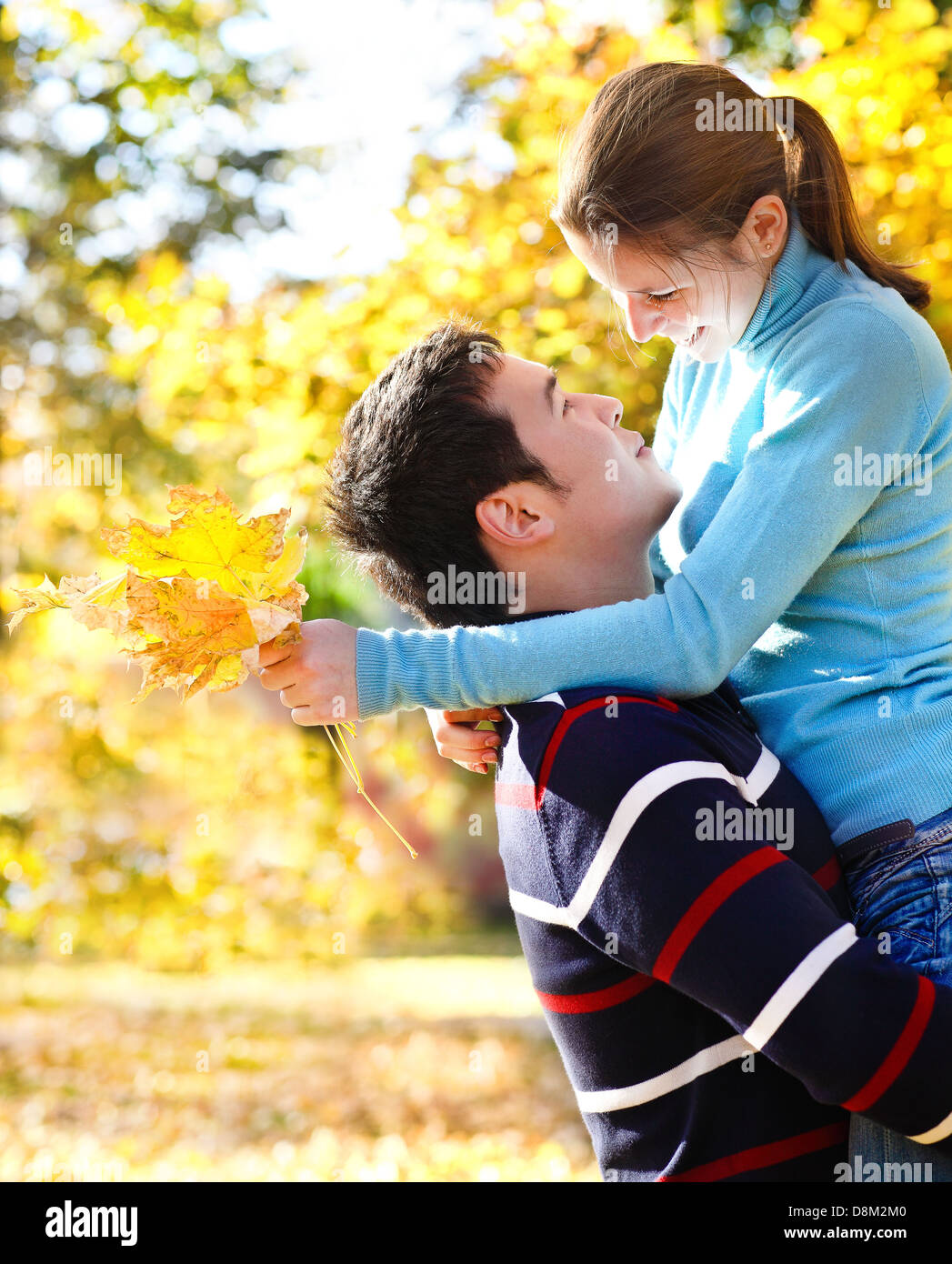 Happy couple in love outdoors Stock Photo - Alamy