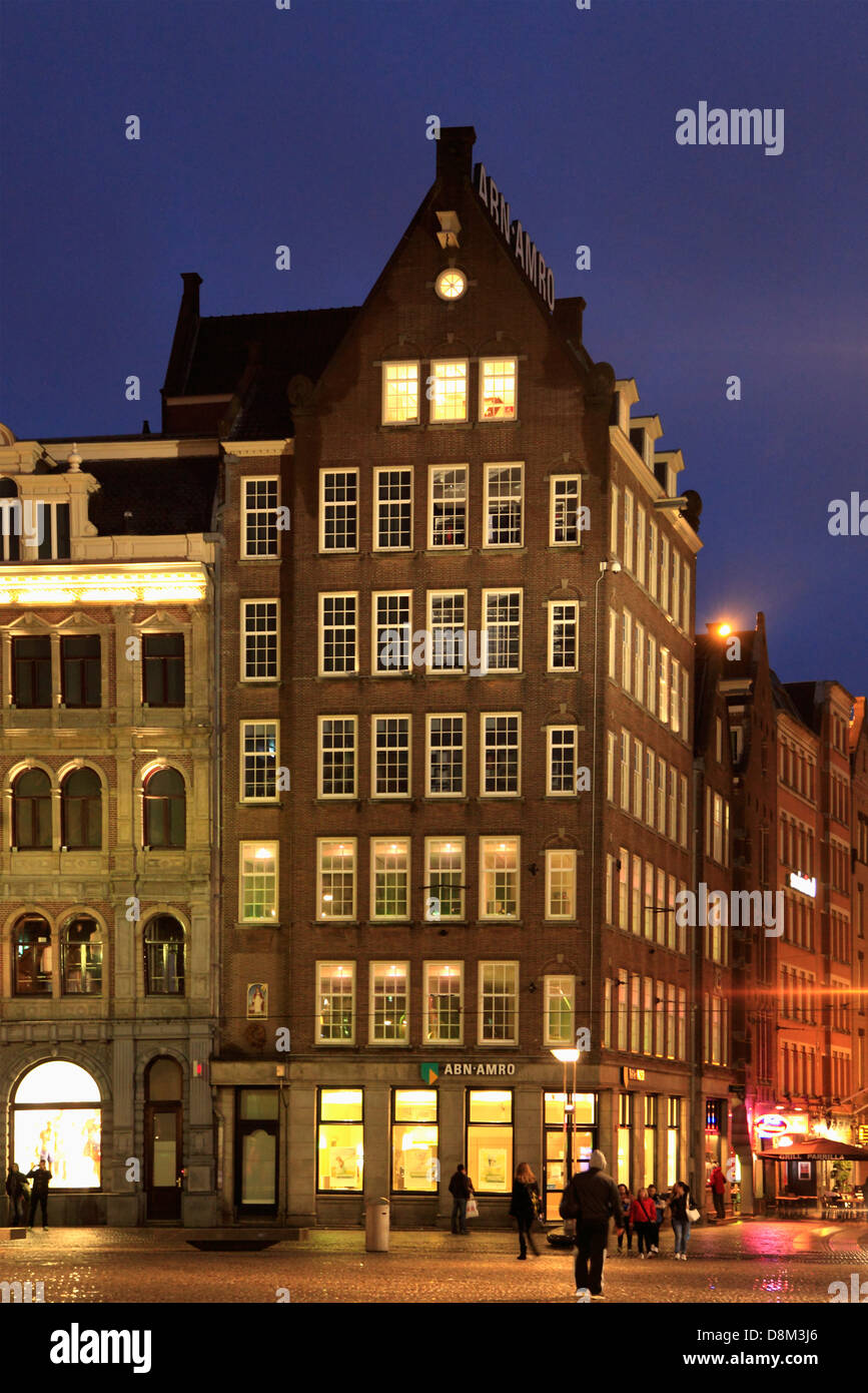 Netherlands Amsterdam Dam Square Abn Amro Bank Stock Photo Alamy