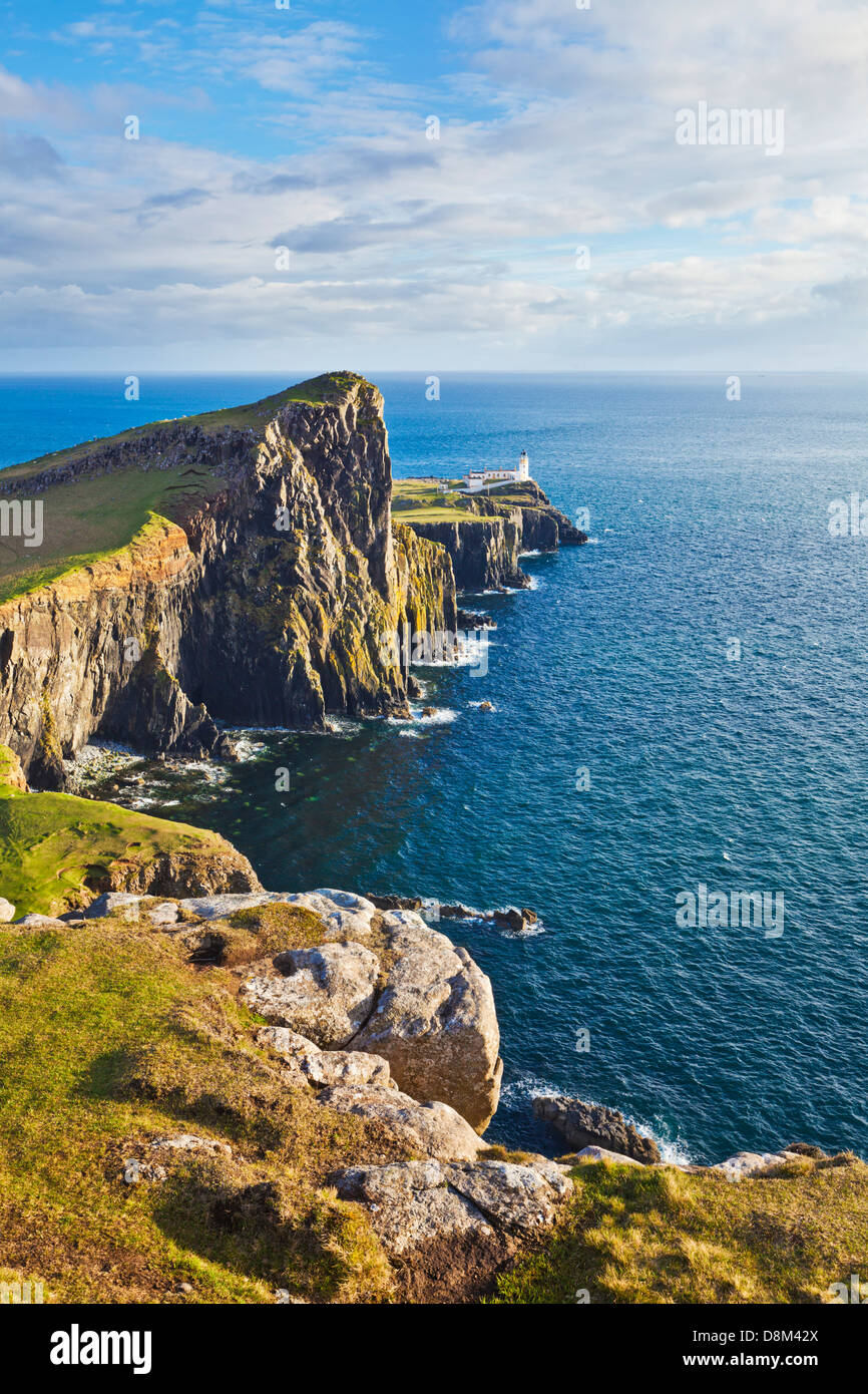 Neist Point and Lighthouse Isle of Skye Highland and Islands Scotland UK GB EU Europe Stock Photo