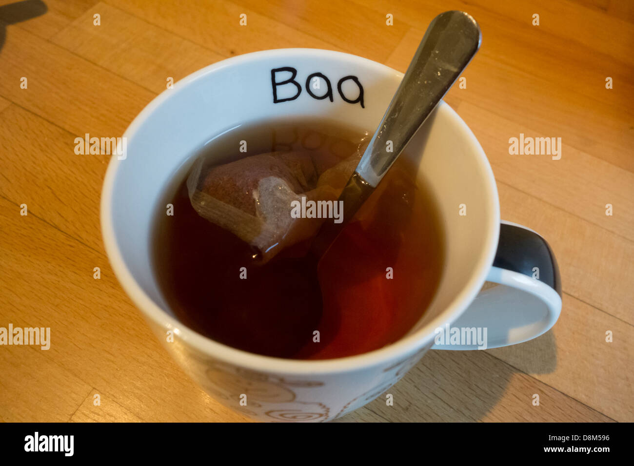 Brewing a mug of tea Stock Photo Alamy