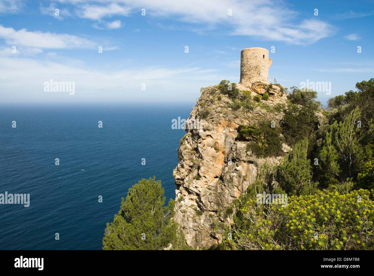Torre de seis Animes near Banyalbufar, Mallorca Stock Photo