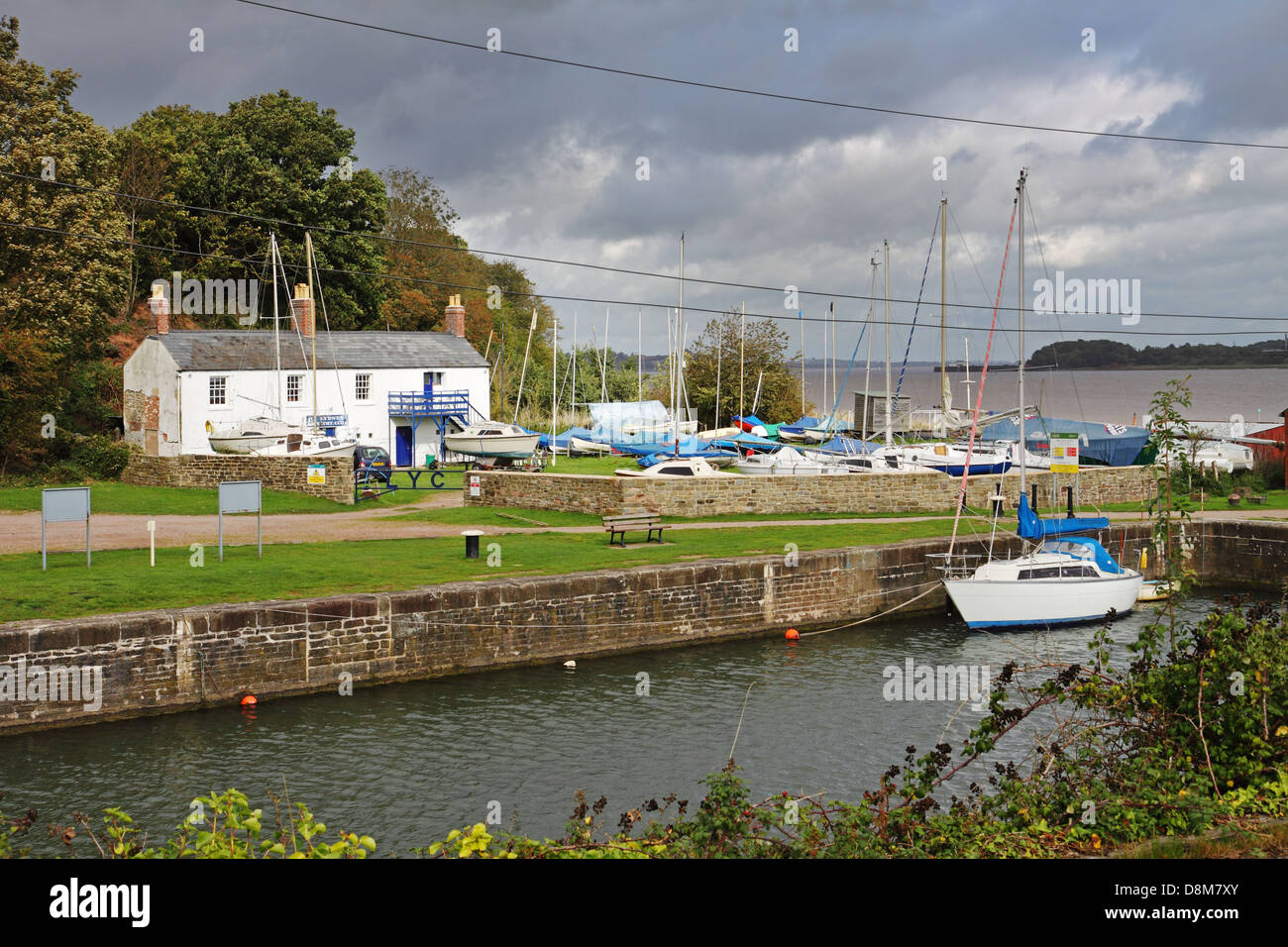 Lydney Harbour in Gloucestershire near the Royal Forest of Dean Stock Photo