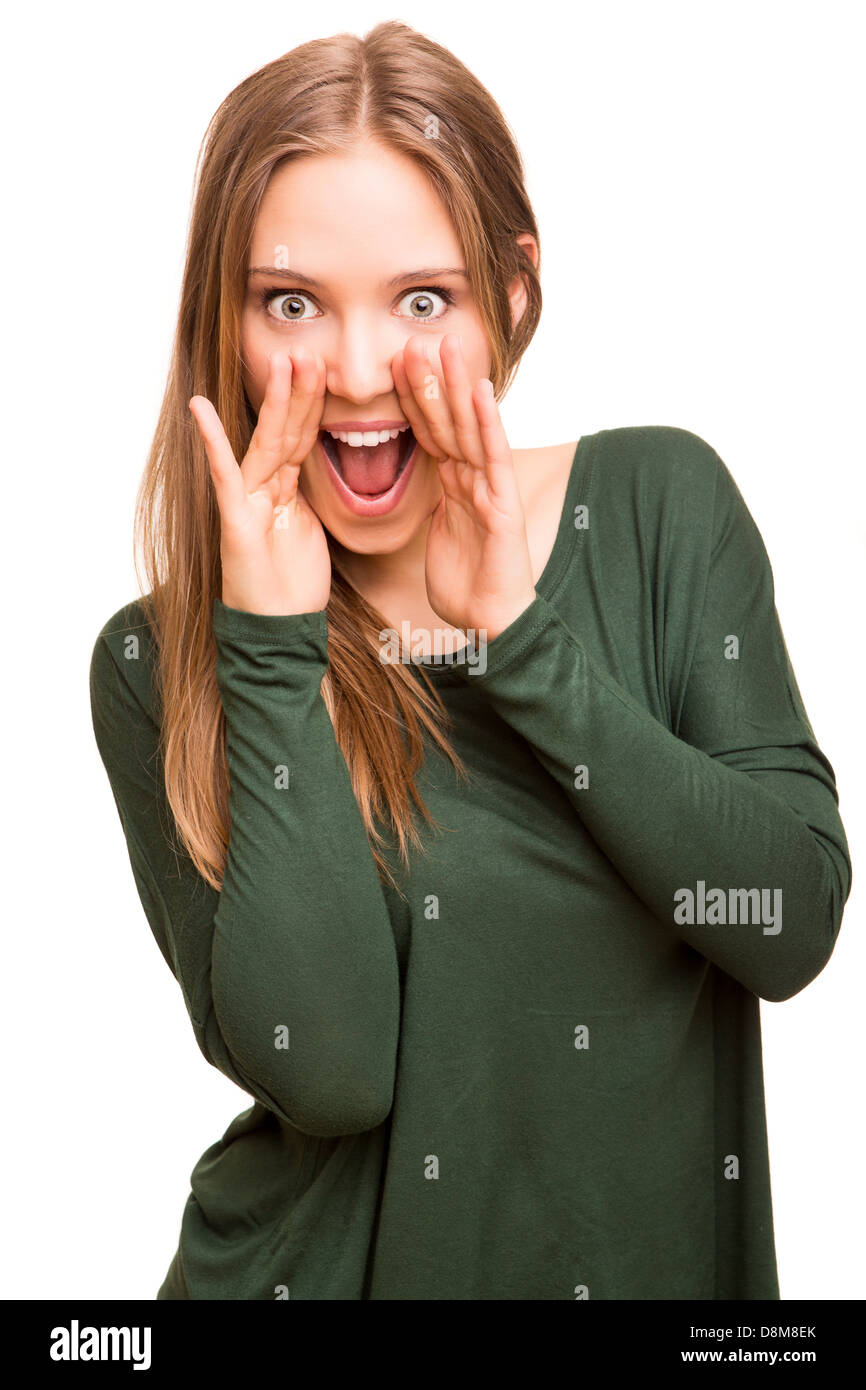 White blonde woman side profile hi-res stock photography and images - Alamy