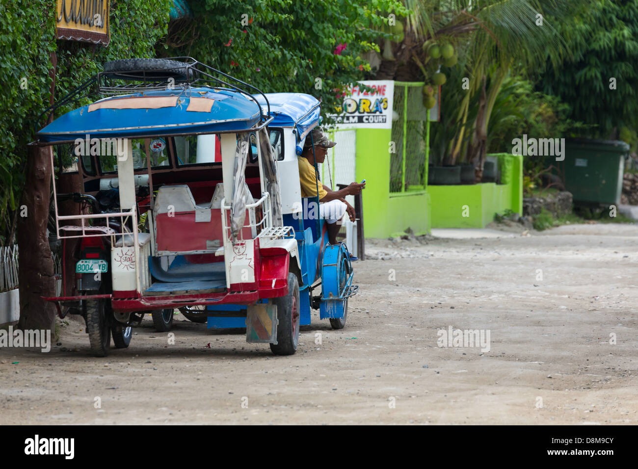 Tricycle in Panagsama Beach near Moalboal on Cebu Island, Philippines