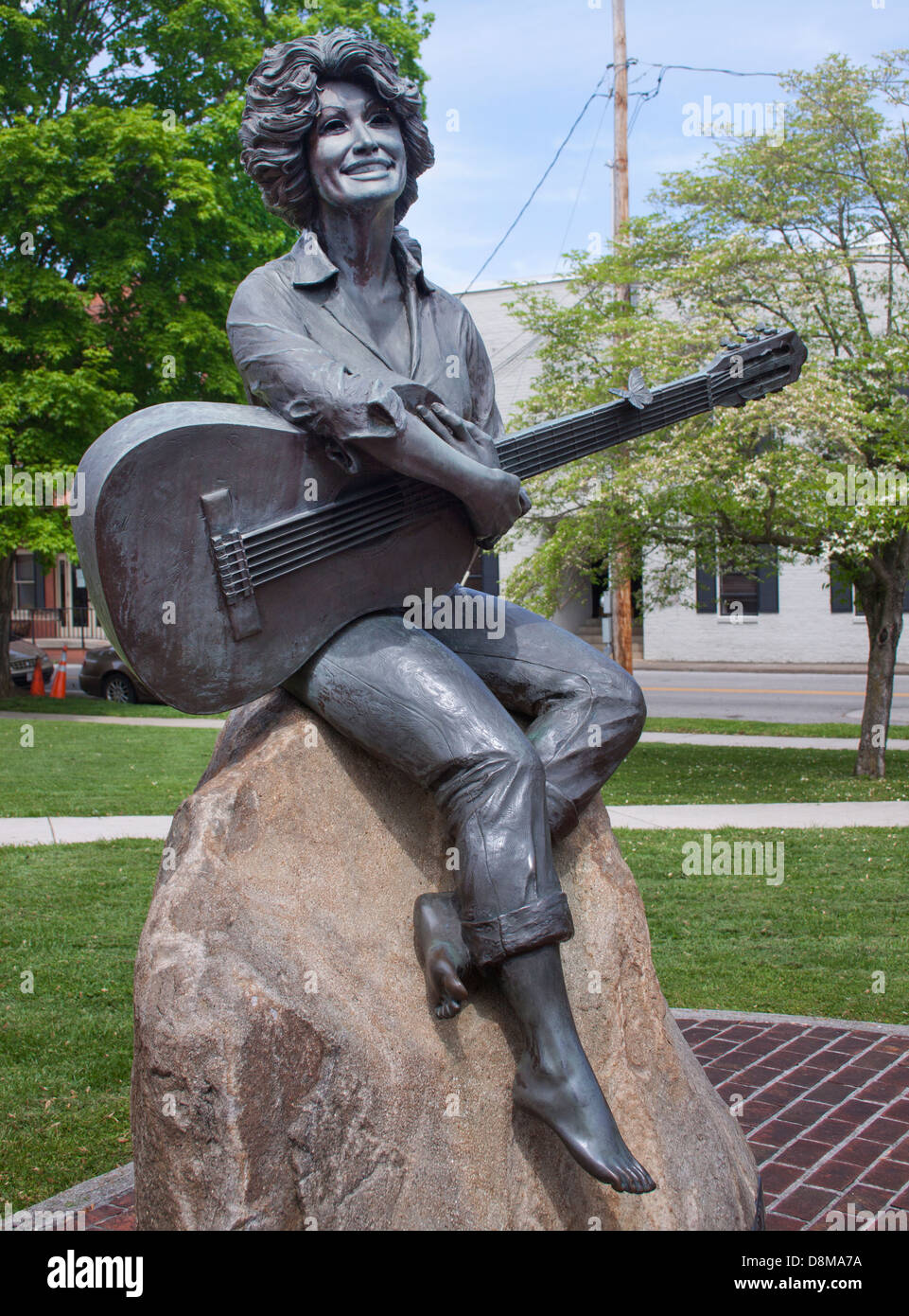 Dolly Parton Statue in Sevierville Tennessee Stock Photo