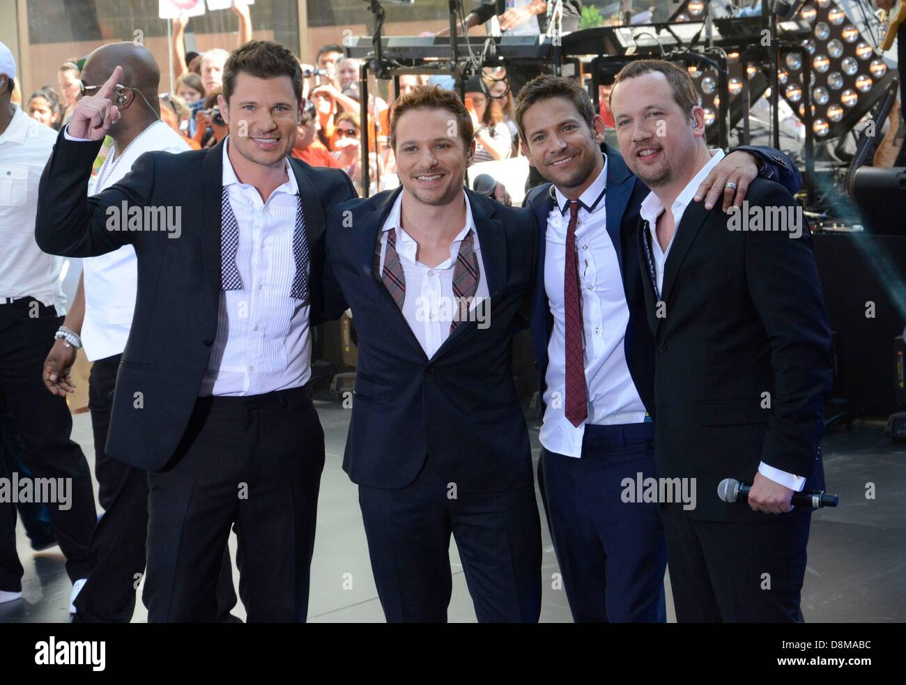 Nick Lachey and Justin Jeffre of 98 Degrees appear on Global Toronto's 'The  Morning Show' Featuring: Justin Jeffre Where: Toronto, Canada When: 07 Jun  2013 Stock Photo - Alamy
