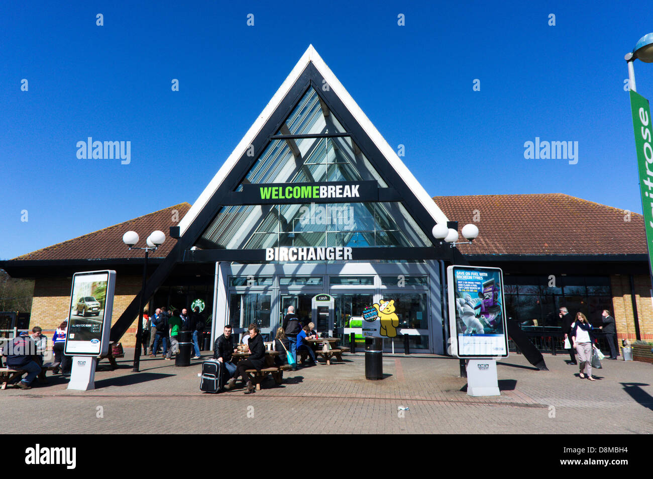 Birchanger services on the M11 motorway in Essex, England. Stock Photo
