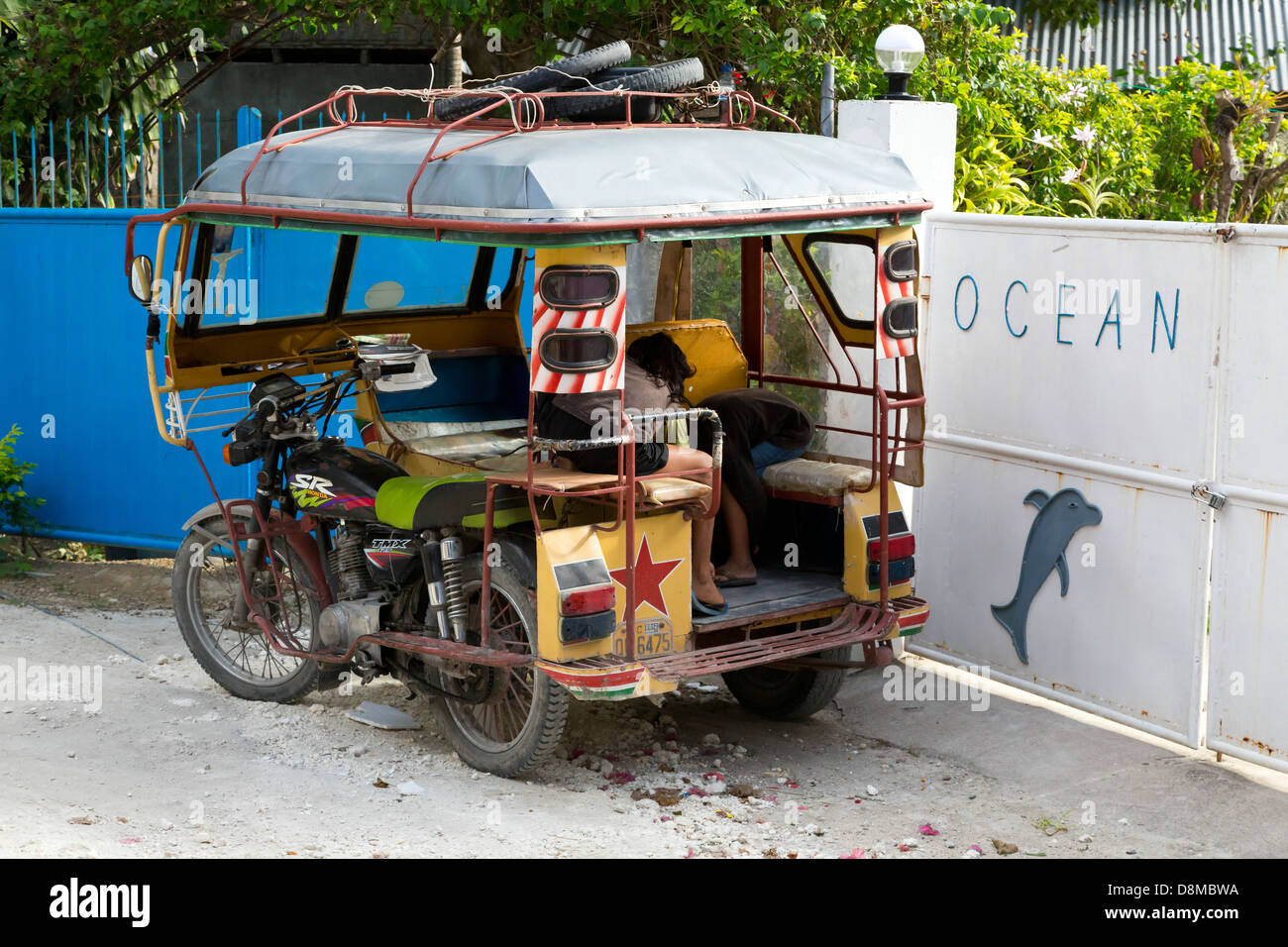 Tricycle in Panagsama Beach near Moalboal on Cebu Island, Philippines Stock Photo Alamy