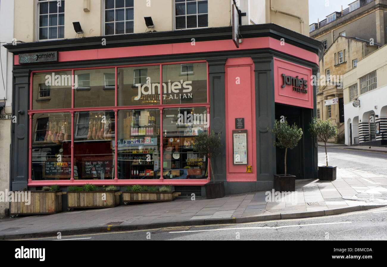 Jamie's Italian in Park Street, Bristol is one a chain of over 30 restaurants owned by Jamie Oliver and Gennaro Contaldo. Stock Photo