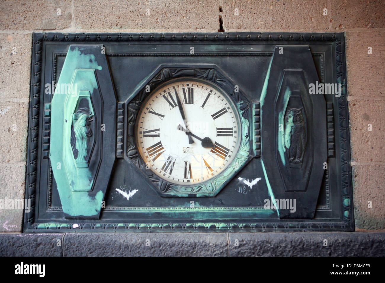 Art Nouveau Wall Clock Stock Photo Alamy