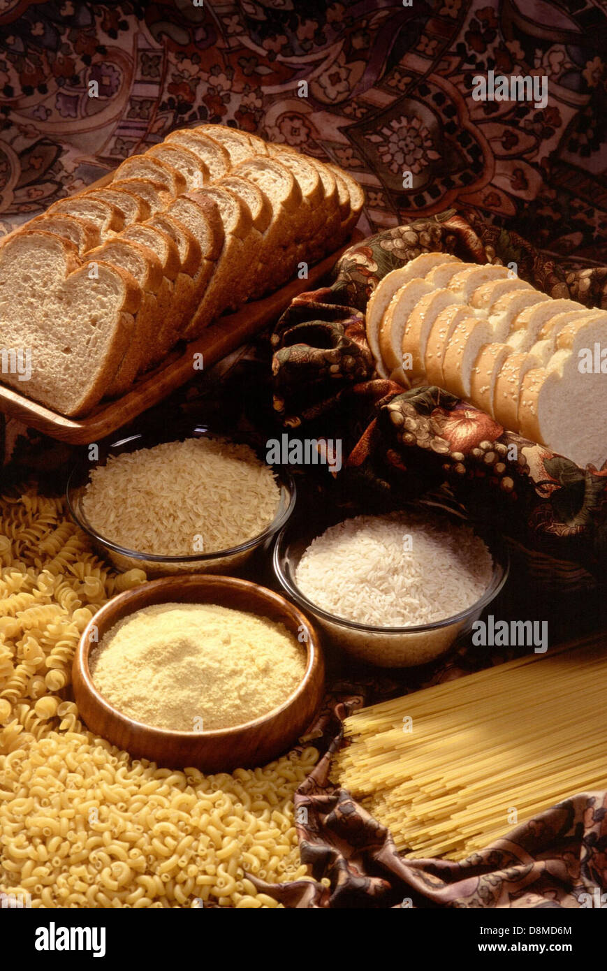 Enriched bread flour cornmeal rice and pasta Stock Photo Alamy