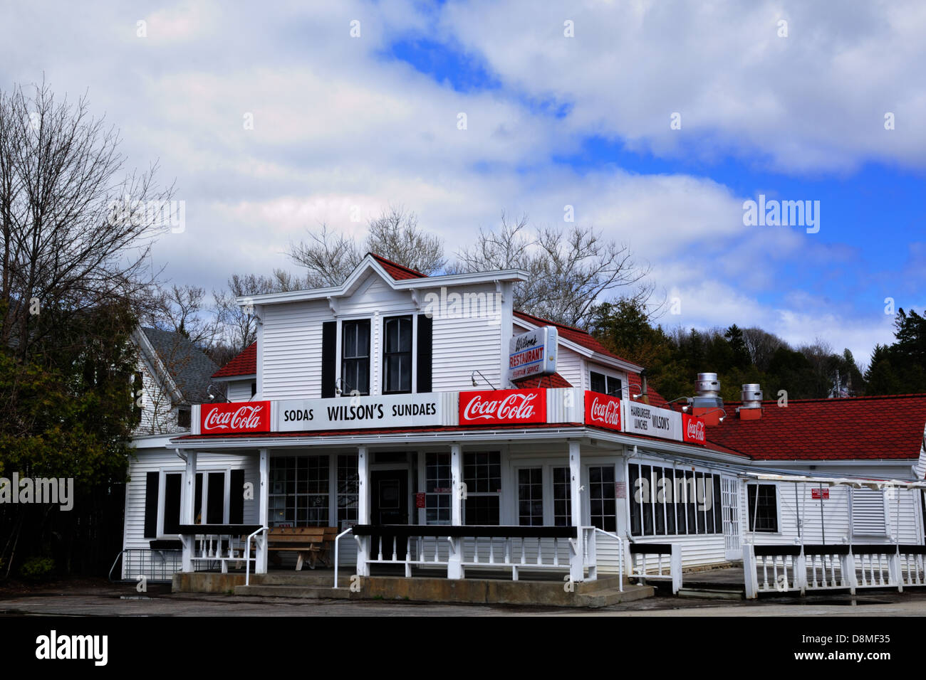 Wilson's ice cream parlor established in 1906, a landmark in Ephraim, Door County, Wisconsin Stock Photo