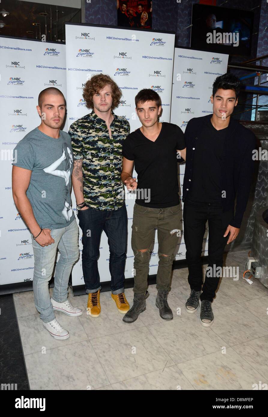 New York, USA. 31st May 2013. Max George, Jay McGuiness, Tom Parker, Siva Kaneswaran at in-store appearance for THE WANTED at the NBC Experience Store, NBC Experience Store at Rockefeller Center, New York, NY May 31, 2013. Photo By: Derek Storm/Everett Collection/Alamy Live News Stock Photo