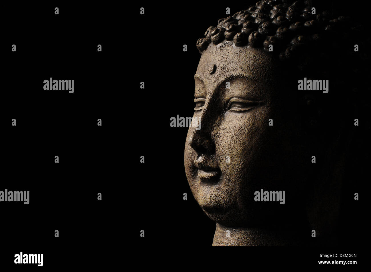Symbol of Eastern religion on black background Stock Photo