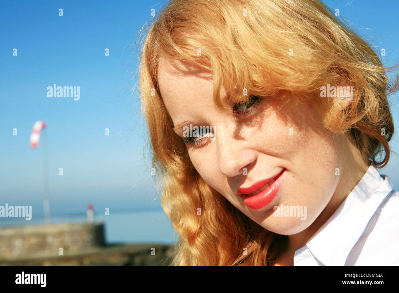 yound redheaded woman Stock Photo