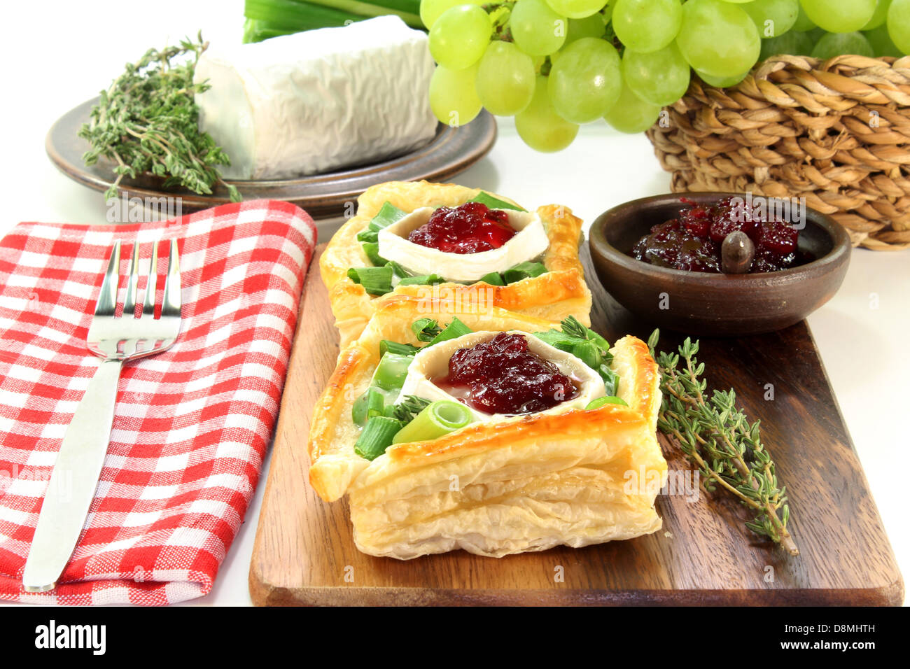 goat cheese tartlets Stock Photo
