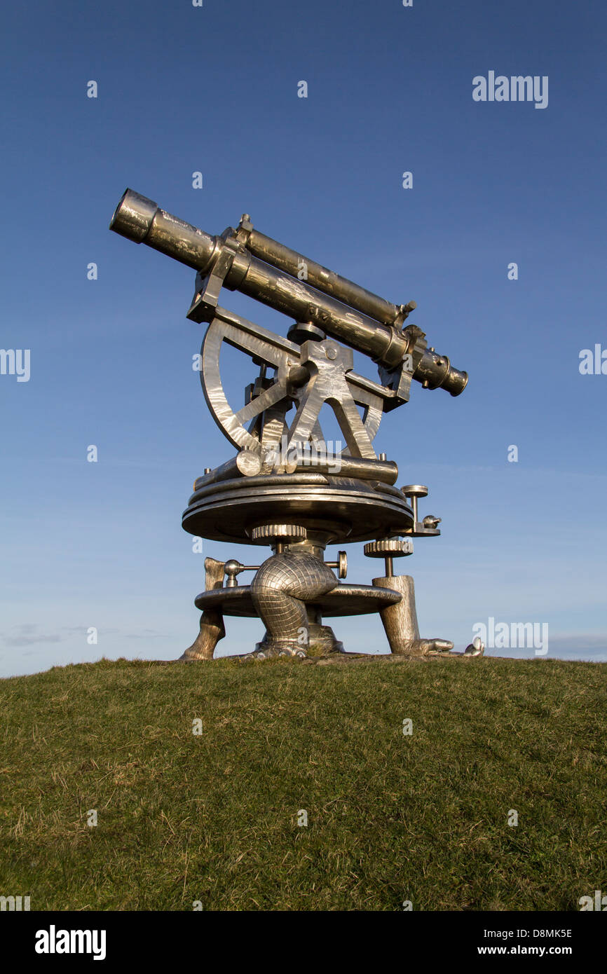 An image of the Tony Craggs sculptures in Consett. Stock Photo