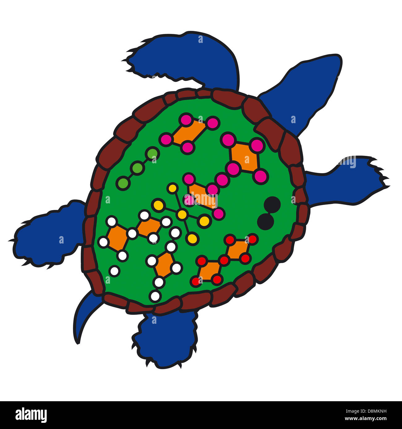 Feng Shui turtle graphic sign Stock Photo