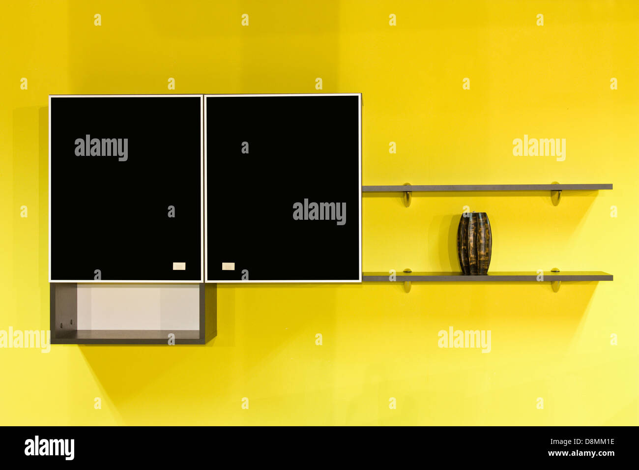 Kitchen furniture , shelves and vase Stock Photo Alamy