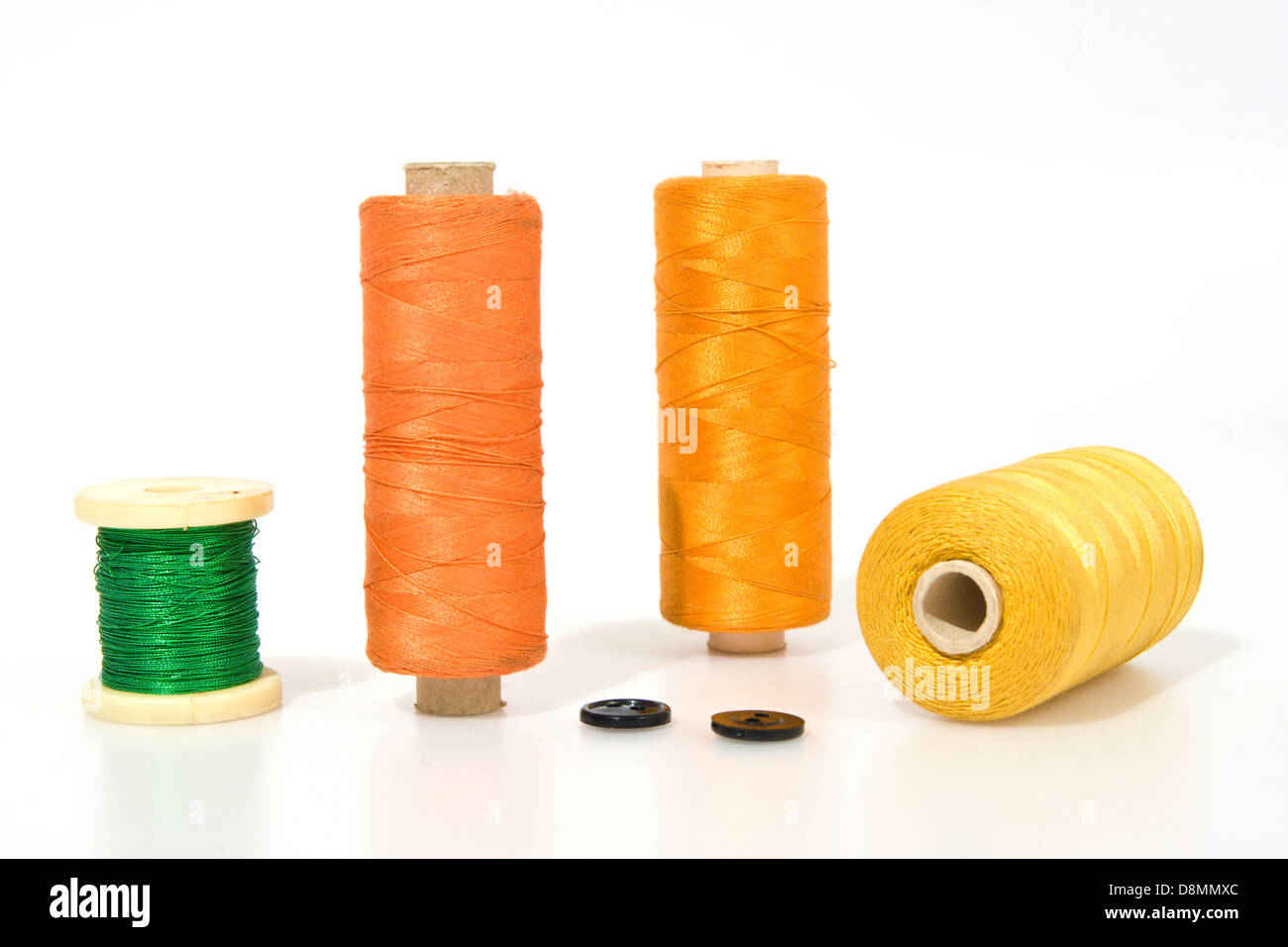 Thread isolated on a white background Stock Photo - Alamy