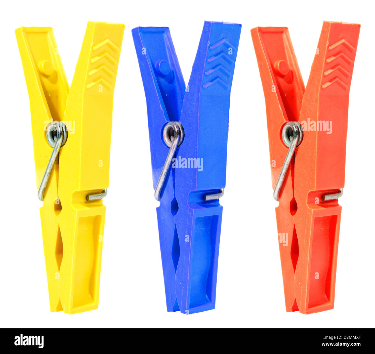 Tree Clothespins isolated isolated on white Stock Photo Alamy