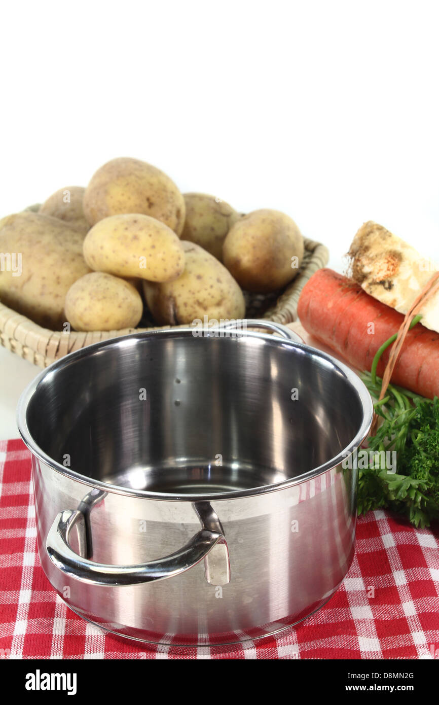 Ingredients for Potato Soup Stock Photo