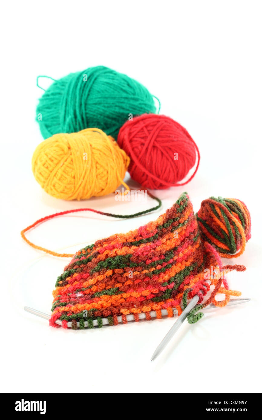 sample knitting Stock Photo