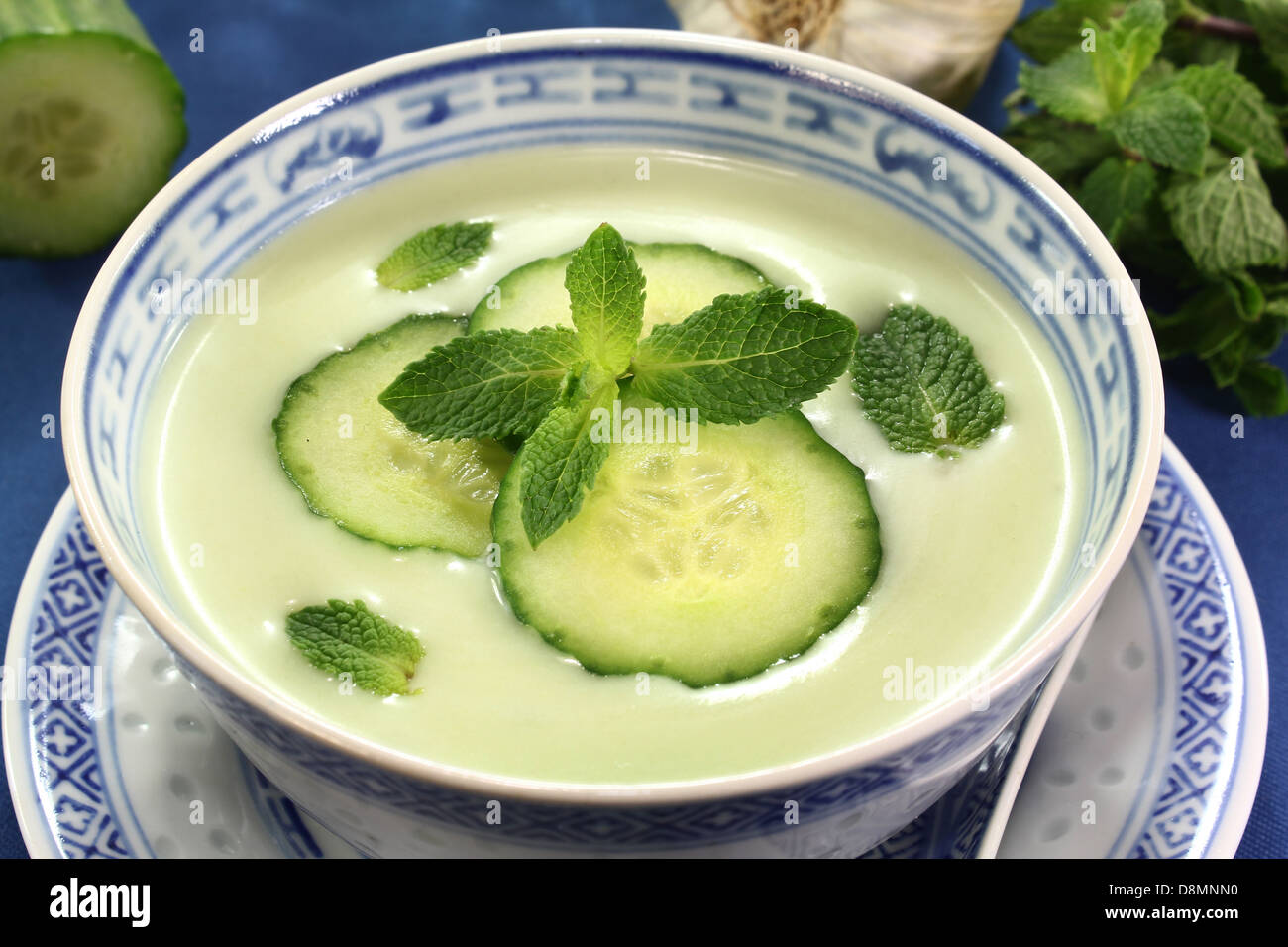 cucumber soup Stock Photo