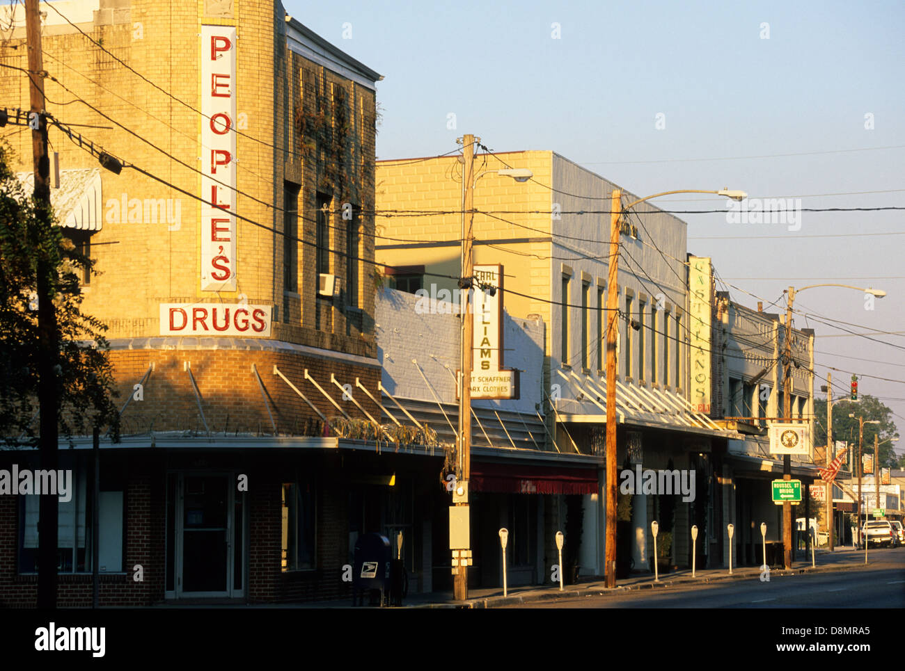 Elk283-4645 Louisiana, Cajun Country, Houma, Main Street Stock Photo