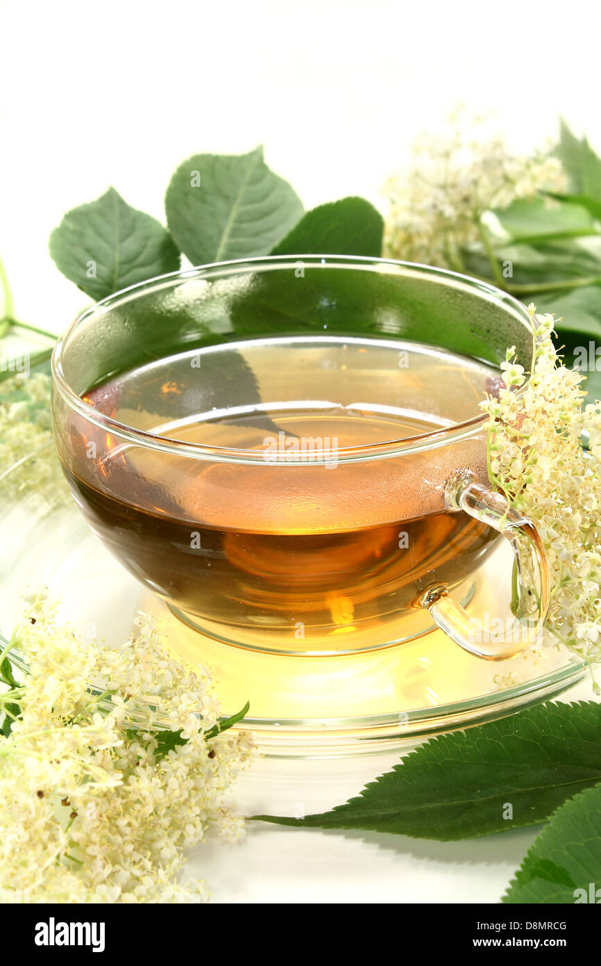 elderberry tea Stock Photo
