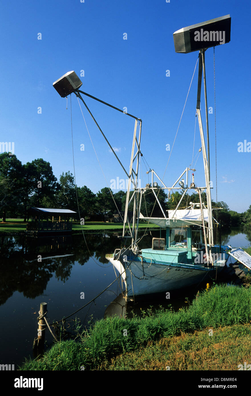 Elk2834668v Louisiana, Cajun Country, Bayou Caillou, shrimp boat Stock