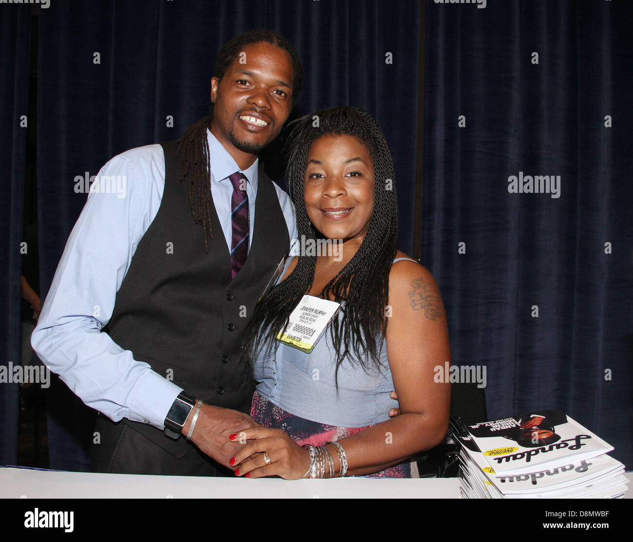 New York, USA. 31st May 2013. Author/singer 'America's Got Talent' LANDAU  EUGENE MURPHY, JR. and his wife JENNIFER MURPHY attend the 2013 'Book Expo  America' Day 2 held at the Jacob Javits