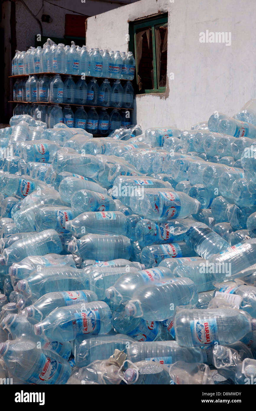 bottled drinking water in street sale Stock Photo