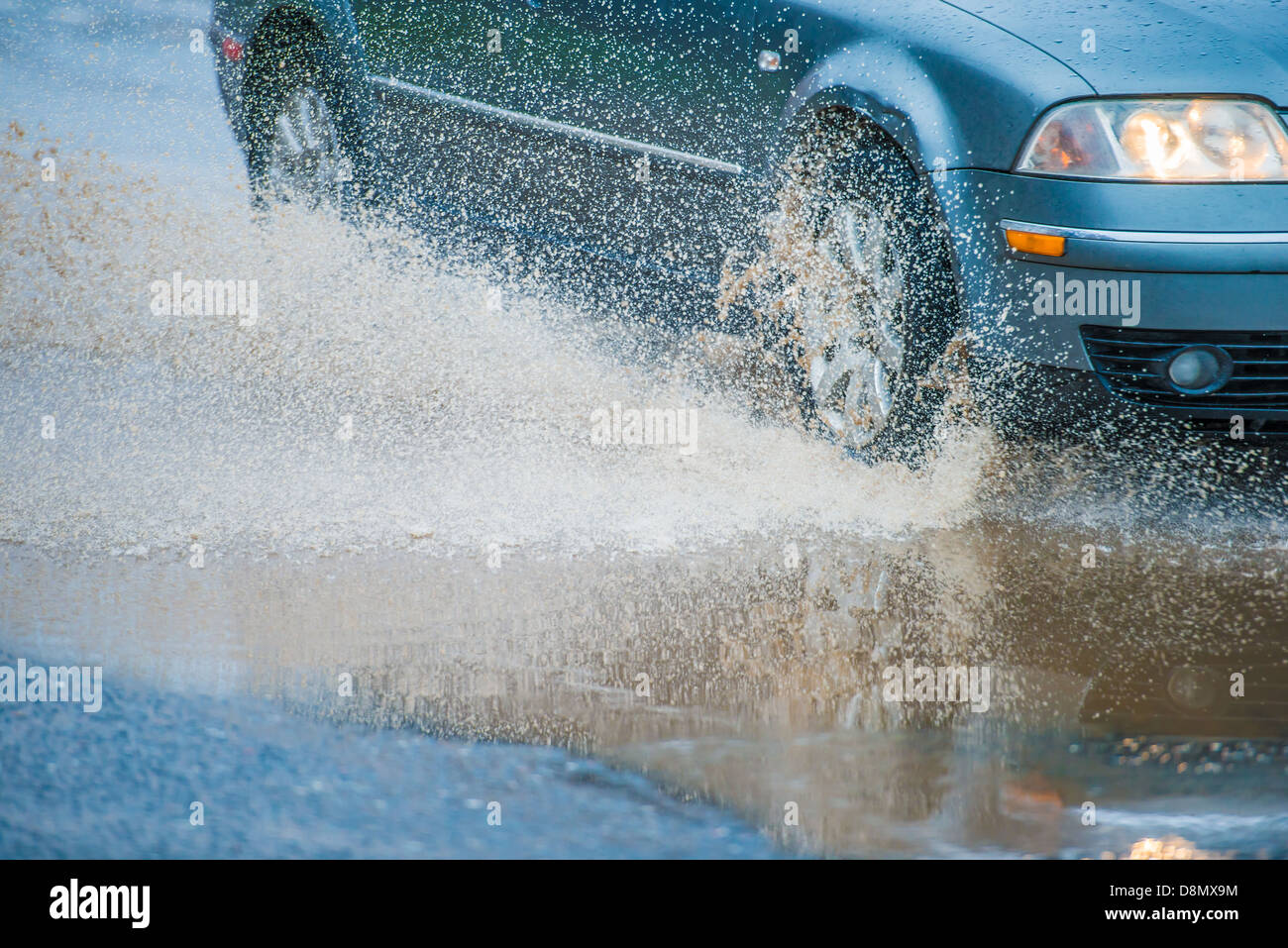 spray from the car Stock Photo - Alamy